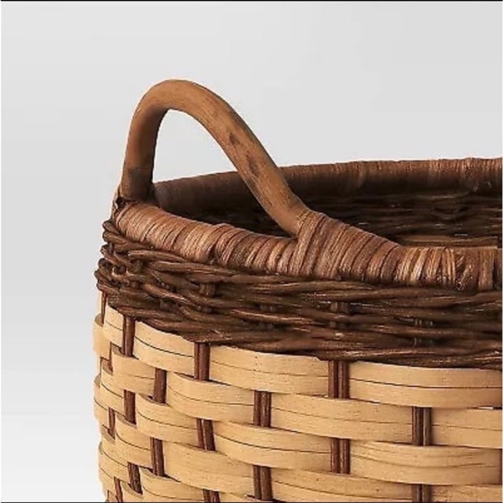 Threshold Small Two-Tone Rattan Fall Basket - Picture 3 of 3